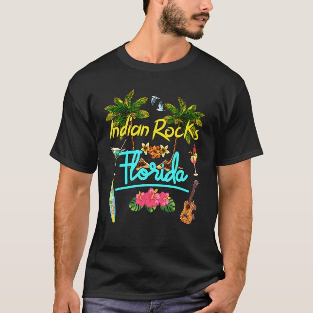 Indian Rocks Florida Beach Summer Palm Sun Set Pal T-Shirt (Front)