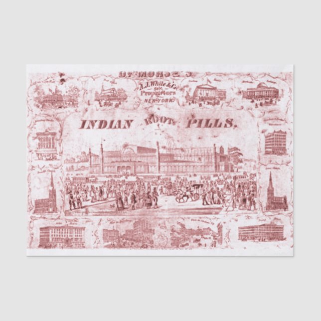 "Indian Root Pills" Tissue Paper (Front)