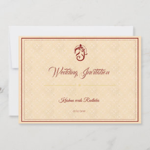 Indian royal wedding ethnic luxury palace invitation