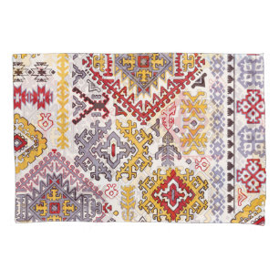 Indian rug, paisley mandala, yoga pillow case