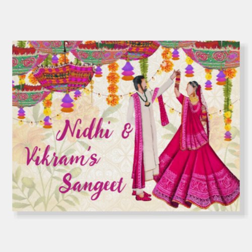 Indian Sangeet poster  Sangeet welcome boards