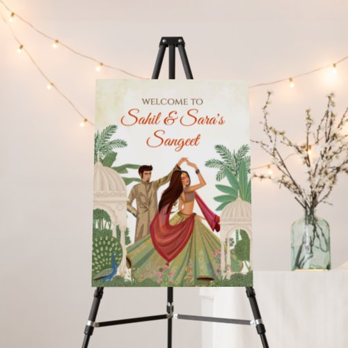 Indian Sangeet Welcome board Sangeet welcome sign