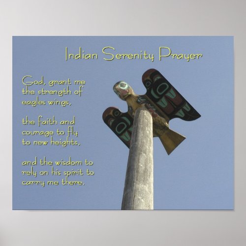 Indian Serenity Prayer Poster