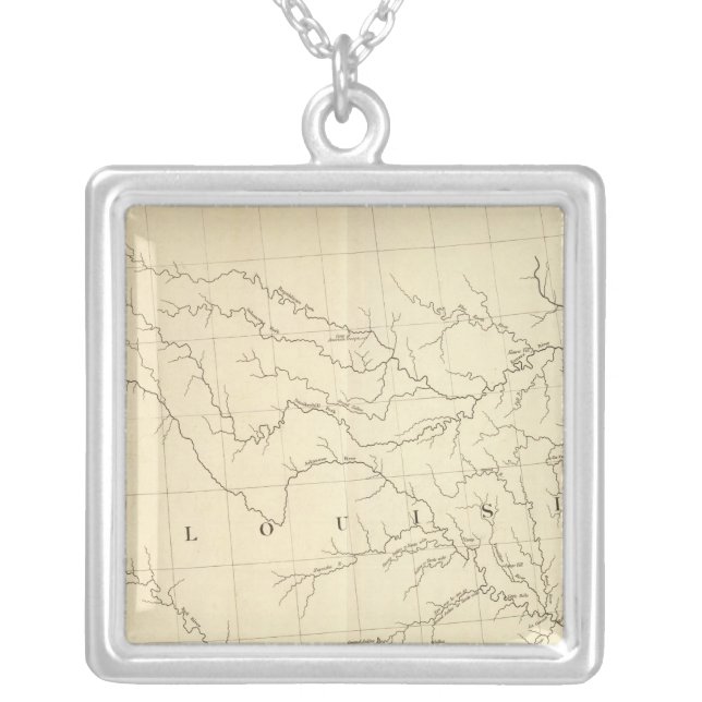 Indian Settlements in New Mexico Silver Plated Necklace (Front)