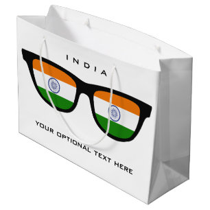Indian Shades custom text & color gift bag