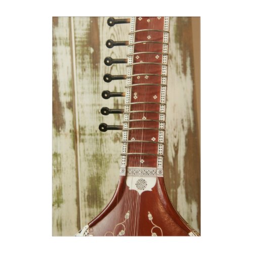 Indian Sitar String Instrument Acrylic Print