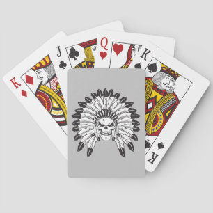 Indian Skull Chief Poker Cards