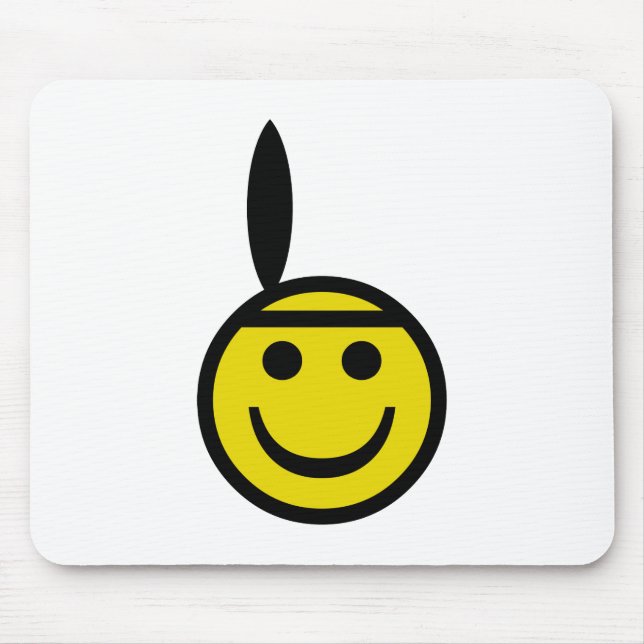 Indian Smiley Mouse Pad (Front)