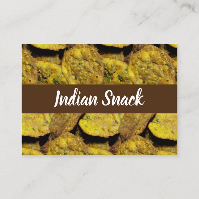 Indian Snack Methi Vadi Food Business Card (Front)