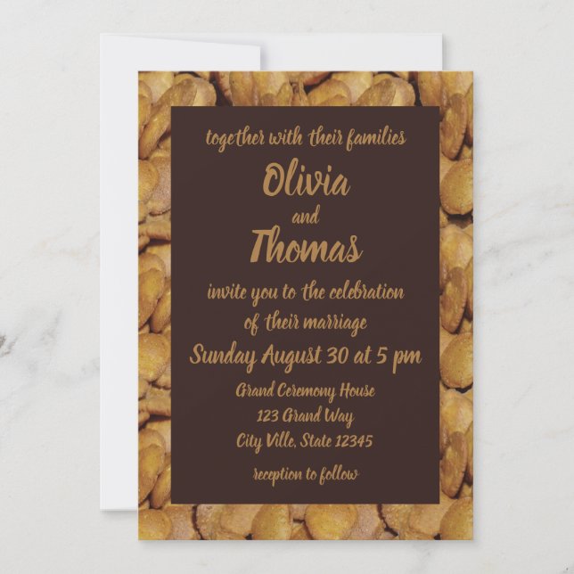 Indian Snack Rice Fritters Snack Food Wedding Invitation (Front)