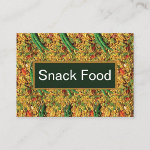 Indian Snacks Bhelpuri Snack Food Pattern Business Card