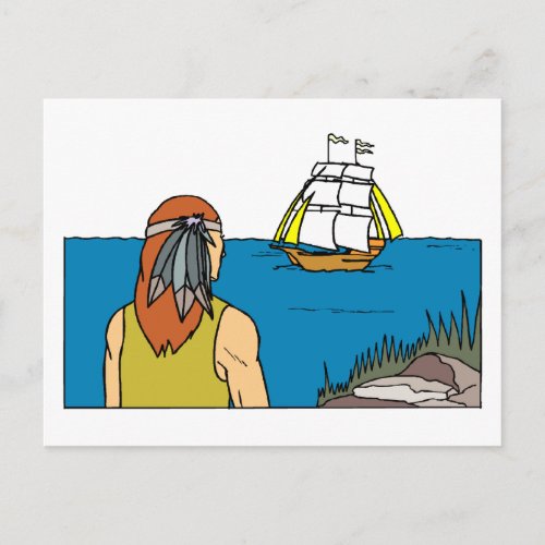 Indian Spots Mayflower Postcard