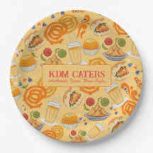 Indian Street Food Pattern Colorful Festive Chai