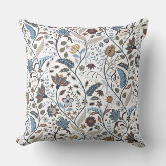 Indian Summer Autumn Floral Throw Pillow