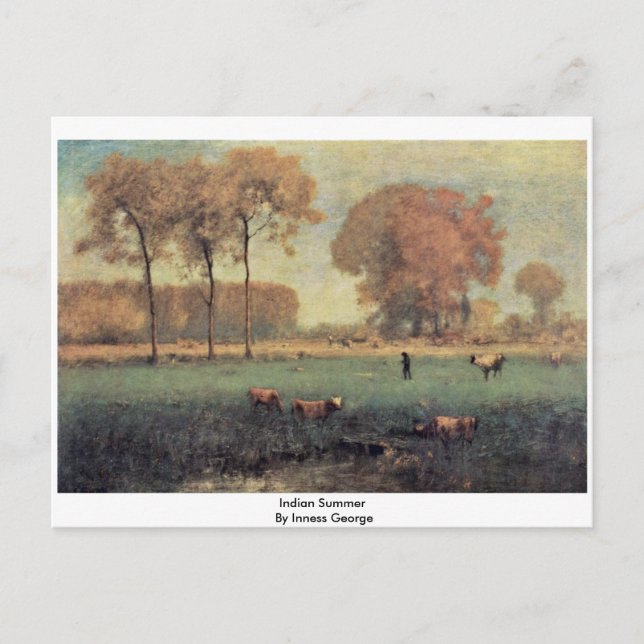 Indian Summer By Inness George Postcard (Front)