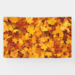 Indian Summer Golden Leaves Banner