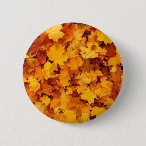 Indian Summer Golden Leaves Button