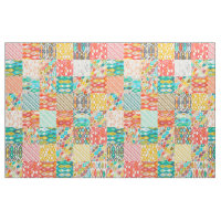 Indian Summer ikat patches Fabric