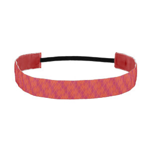 Indian Summer Orange and Violet Argyle Athletic Headband