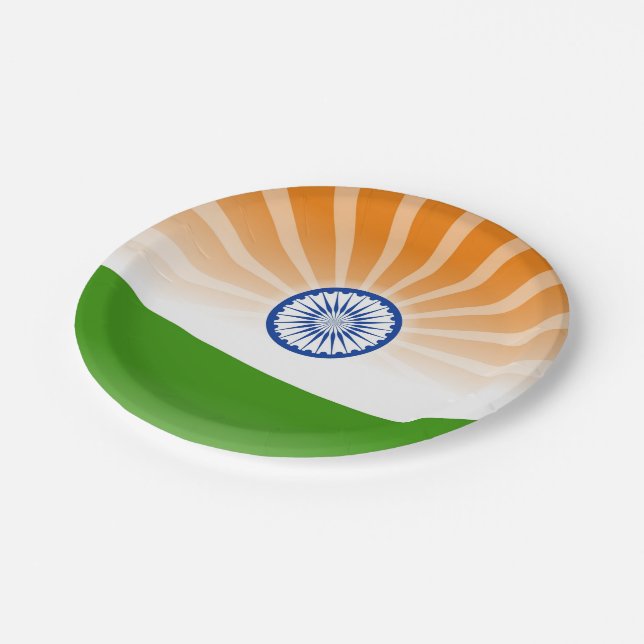 "Indian" sun Paper Plates (Angled)