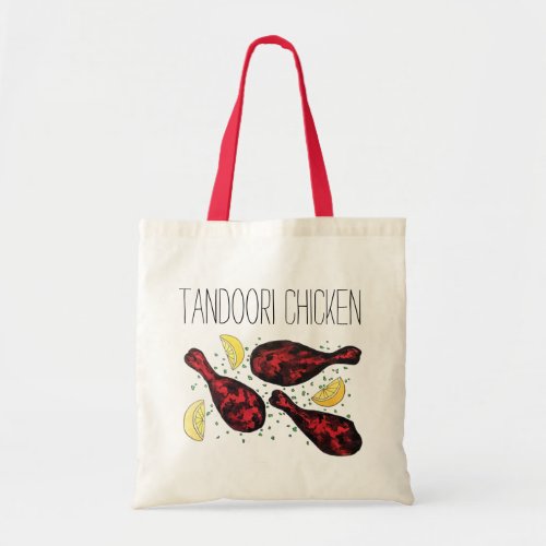 Indian Tandoori Chicken Food Illustration Art Tote Bag