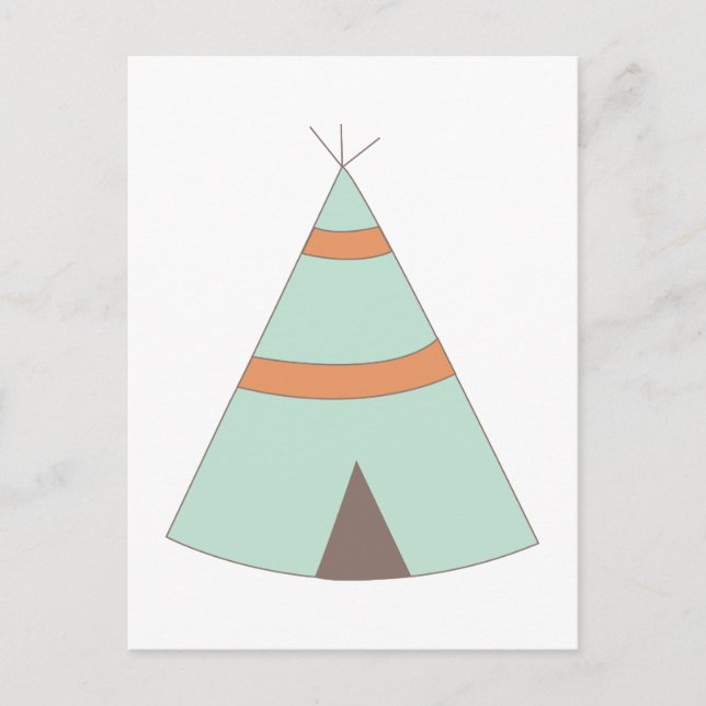 Indian Teepee Postcard (Front)