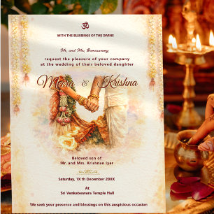 Indian Temple Wedding Invitation Suite
