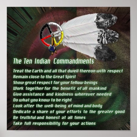Indian Ten Commandments Poster