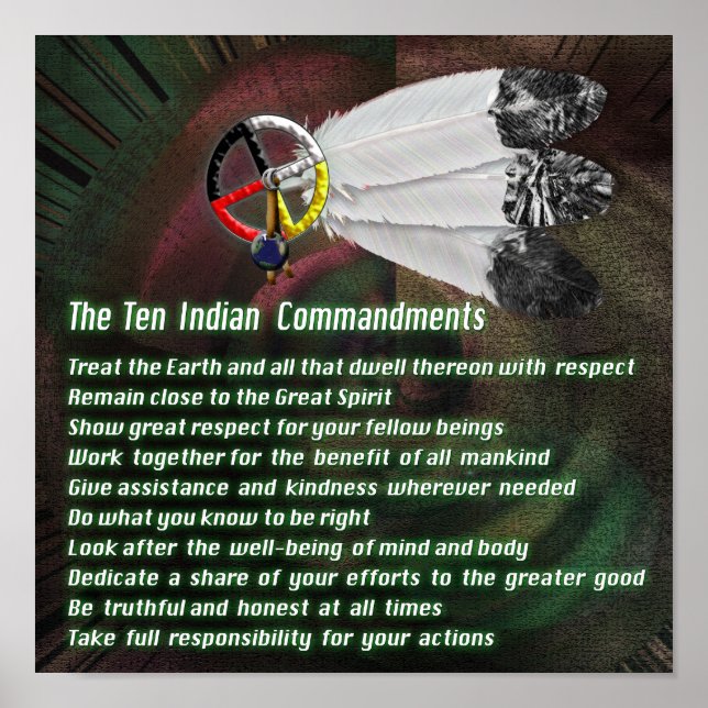Indian Ten Commandments Poster (Front)