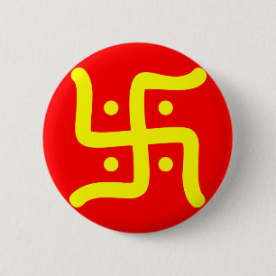 indian traditional hindu swastika symbol religion button