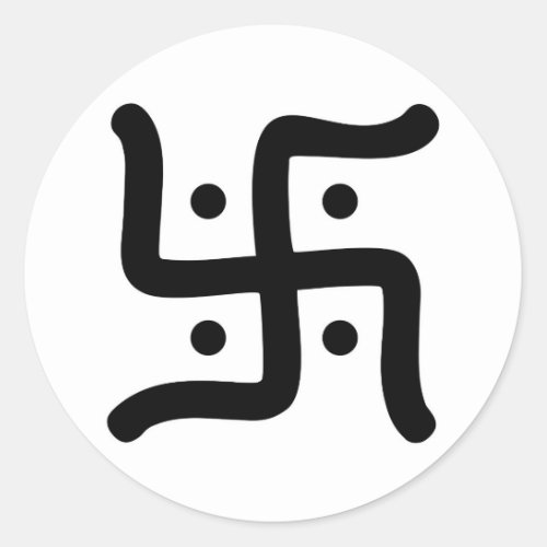 indian traditional hindu swastika symbol religion classic round sticker