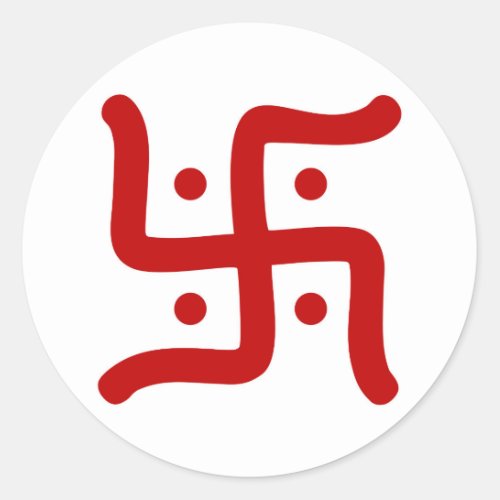 indian traditional hindu swastika symbol religion classic round sticker