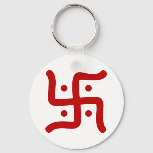 indian traditional hindu swastika symbol religion keychain