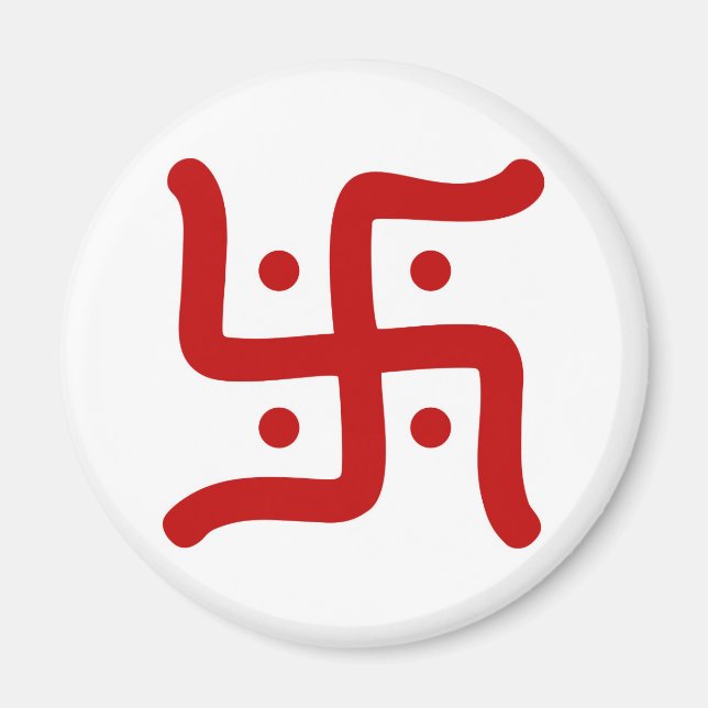 indian traditional hindu swastika symbol religion magnet (Front)