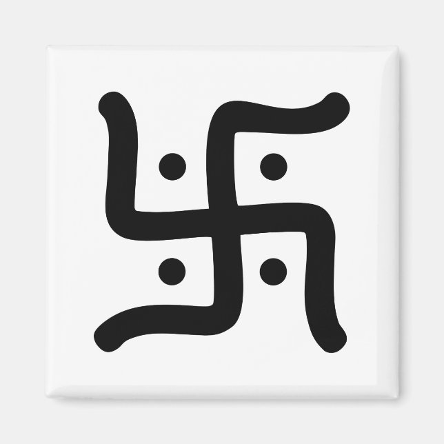 indian traditional hindu swastika symbol religion magnet (Front)