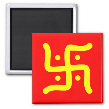 Indian Traditional Hindu Swastika Symbol Religion Magnet by tony4urban at Zazzle