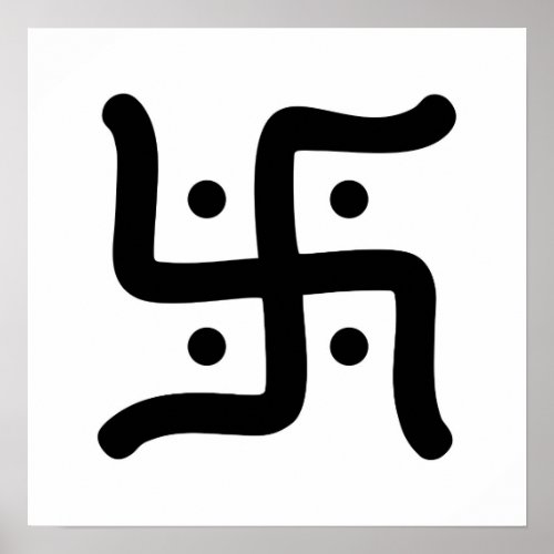 indian traditional hindu swastika symbol religion poster