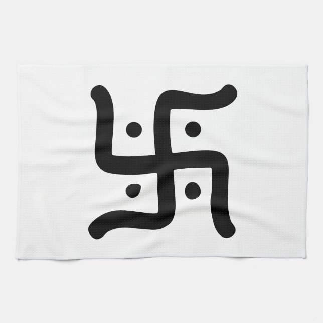 indian traditional hindu swastika symbol religion towel (Horizontal)