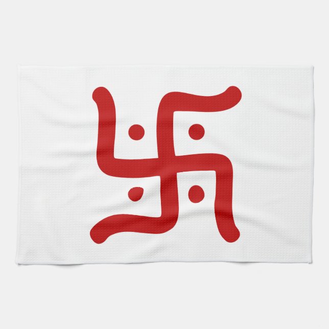 indian traditional hindu swastika symbol religion towel (Horizontal)