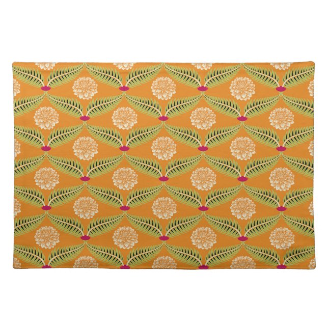 Indian Traditional Illustration Pattern. Cloth Placemat (Front)