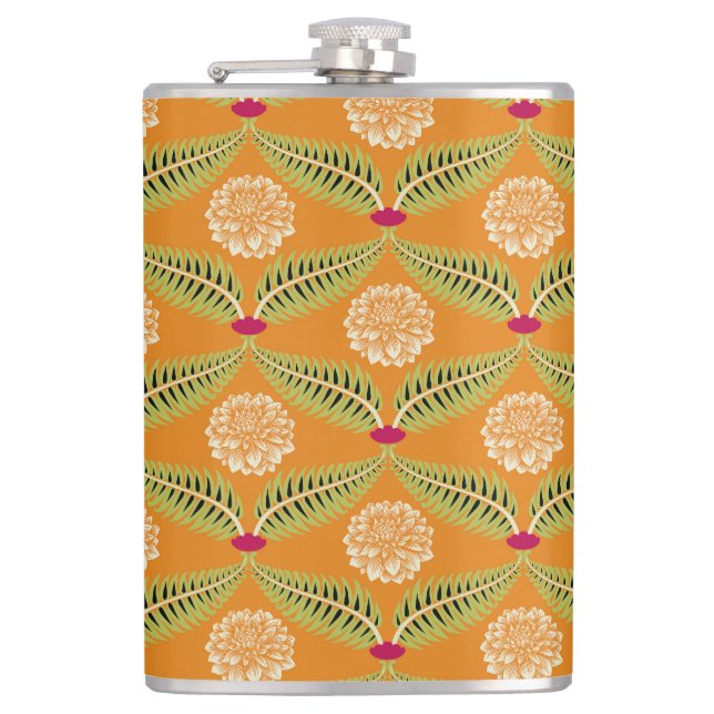 Indian Traditional Illustration Pattern. Flask (Front)