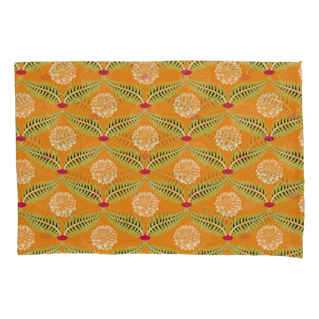 Indian Traditional Illustration Pattern. Pillow Case (Front)