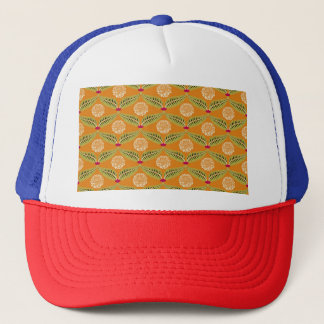Indian Traditional Illustration Pattern. Trucker Hat