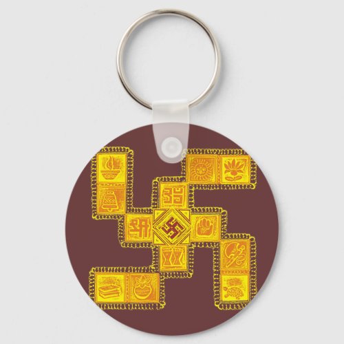 Indian Traditional Swastika Keychain