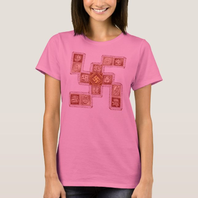 Indian Traditional Swastika T-Shirt (Front)