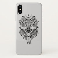 Indian Tribal Wolf iPhone X Case
