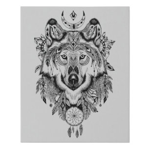 Native American Wolf Wall Art & Décor | Zazzle