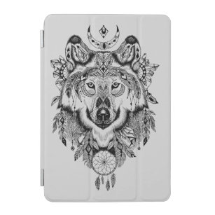 Indian Tribal Wolf iPad Mini Cover