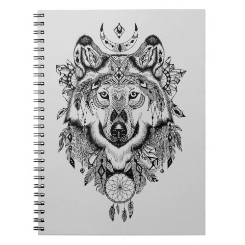 Indian Tribal Wolf Notebook