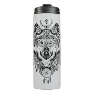 Indian Tribal Wolf Thermal Tumbler